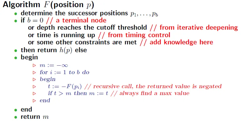 negamax algorithm